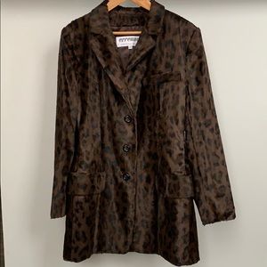 Faux fur link mid jacket